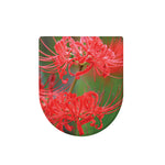 Red Japanese Amaryllis Print Toilet Lid Cover
