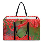 Red Japanese Amaryllis Print Utility Tote Bag