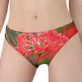 Red Japanese Amaryllis Print Women's Panties