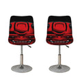 Red Japanese Demon Mask Print Bar Stool Covers