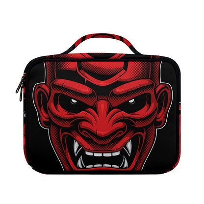 Red Japanese Demon Mask Print Briefcase Bible Bag