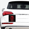 Red Japanese Demon Mask Print Car Sticker