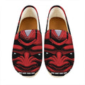 Red Japanese Demon Mask Print Casual Shoes