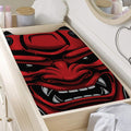 Red Japanese Demon Mask Print Changing Pad Cover