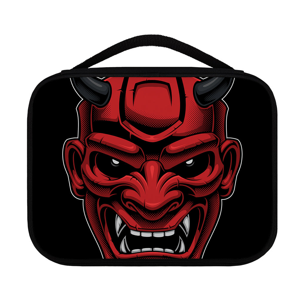 Red Japanese Demon Mask Print Classic Bible Case