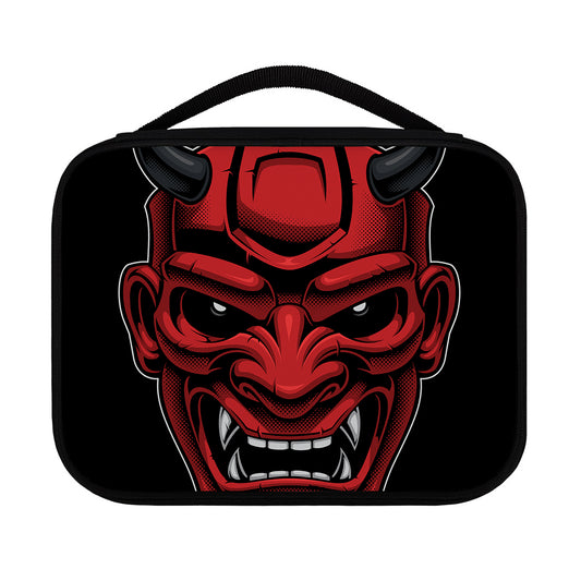 Red Japanese Demon Mask Print Classic Bible Case