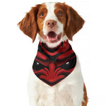 Red Japanese Demon Mask Print Dog Bandana