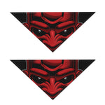 Red Japanese Demon Mask Print Dog Bandana