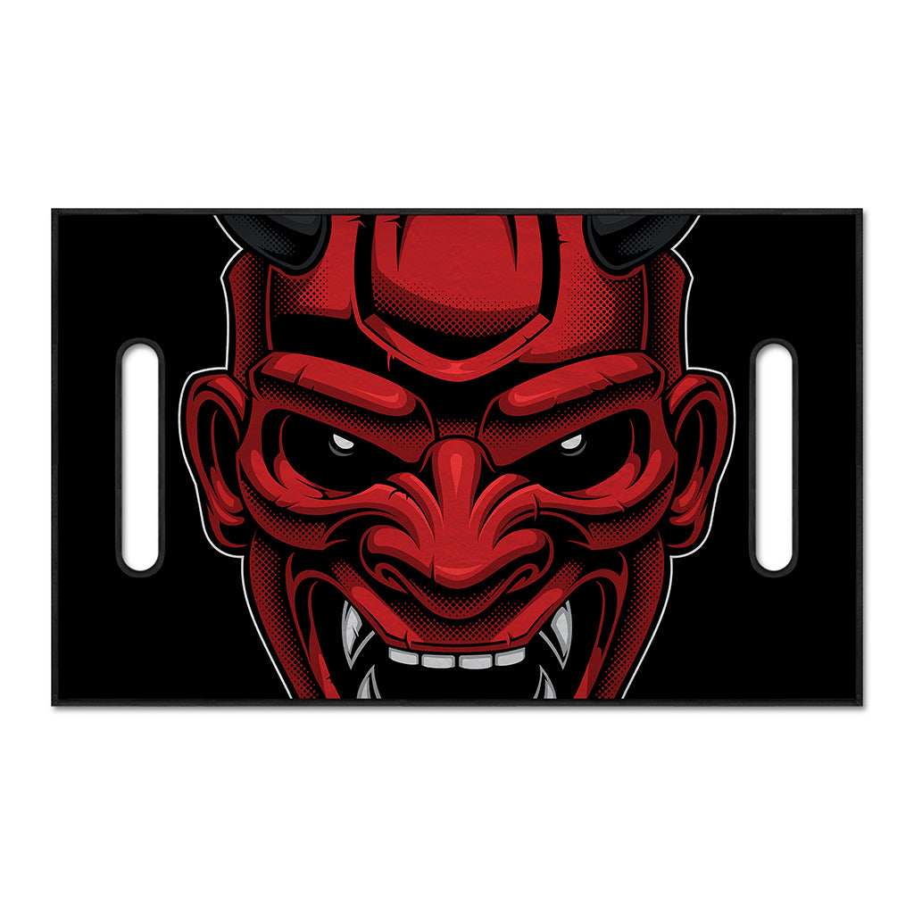 Red Japanese Demon Mask Print Golf Cart Seat Cover