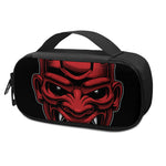 Red Japanese Demon Mask Print Insulin Cooler Travel Case