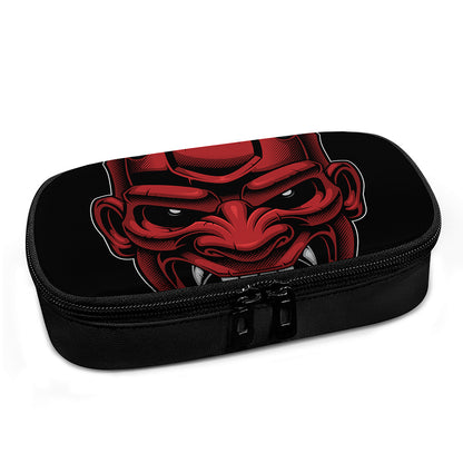 Red Japanese Demon Mask Print Insulin Cooler Travel Case