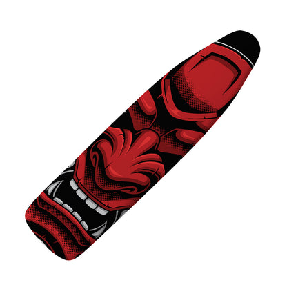 Red Japanese Demon Mask Print Ironing Board Cover