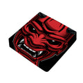 Red Japanese Demon Mask Print Outdoor Seat Cushion Cover