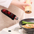 Red Japanese Demon Mask Print Skillet Handle Cover