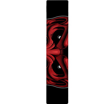 Red Japanese Demon Mask Print Table Runner