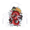 Red Japanese Dragon Tattoo Print Adjustable Apron