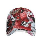 Red Japanese Dragon Tattoo Print Baseball Cap