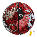 Red Japanese Dragon Tattoo Print Basketball