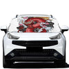 Red Japanese Dragon Tattoo Print Car Windshield Snow Cover