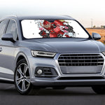 Red Japanese Dragon Tattoo Print Car Windshield Sun Shade