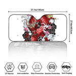 Red Japanese Dragon Tattoo Print Car Windshield Sun Shade