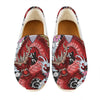 Red Japanese Dragon Tattoo Print Casual Shoes