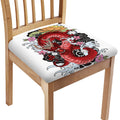 Red Japanese Dragon Tattoo Print Chair Cushion Cover