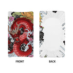 Red Japanese Dragon Tattoo Print Changing Pad Cover