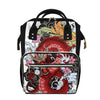 Red Japanese Dragon Tattoo Print Diaper Bag