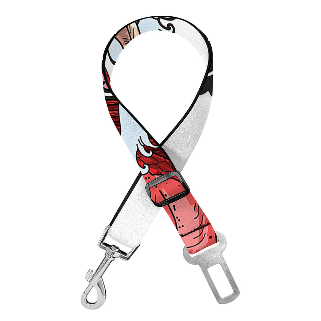 Red Japanese Dragon Tattoo Print Dog Seat Belt