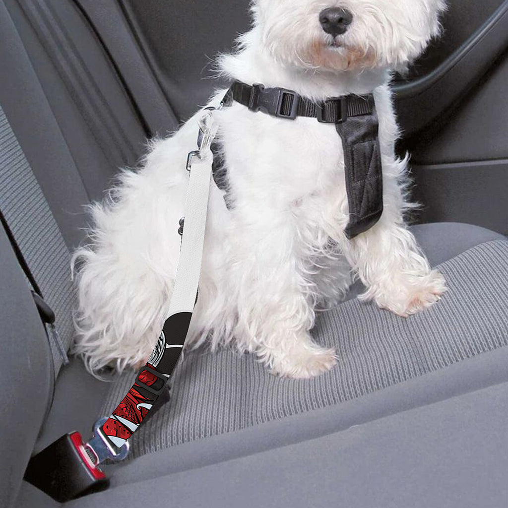 Red Japanese Dragon Tattoo Print Dog Seat Belt