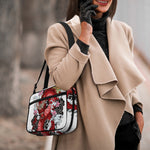 Red Japanese Dragon Tattoo Print Double Strap Bible Bag