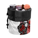 Red Japanese Dragon Tattoo Print Drawstring Makeup Bag