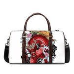 Red Japanese Dragon Tattoo Print Duffle Bag
