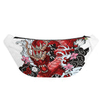 Red Japanese Dragon Tattoo Print Fanny Pack