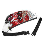 Red Japanese Dragon Tattoo Print Fanny Pack