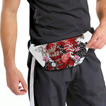 Red Japanese Dragon Tattoo Print Fanny Pack
