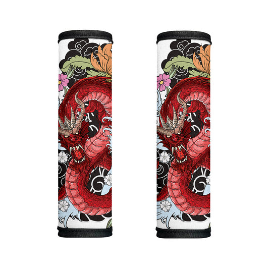 Red Japanese Dragon Tattoo Print Handle Covers