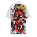 Red Japanese Dragon Tattoo Print Hawaiian Shirt