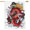 Red Japanese Dragon Tattoo Print House Flag