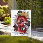 Red Japanese Dragon Tattoo Print House Flag