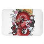 Red Japanese Dragon Tattoo Print Indoor Door Mat