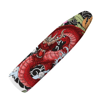 Red Japanese Dragon Tattoo Print Ironing Board Cover