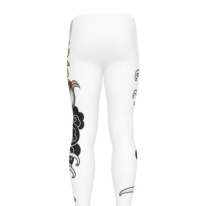 Red Japanese Dragon Tattoo Print Men's leggings