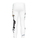 Red Japanese Dragon Tattoo Print Men's leggings