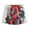 Red Japanese Dragon Tattoo Print Mesh Shorts