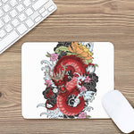 Red Japanese Dragon Tattoo Print Mouse Pad