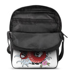 Red Japanese Dragon Tattoo Print Rectangular Crossbody Bag