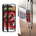 Red Japanese Dragon Tattoo Print Refrigerator Handle Covers