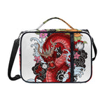 Red Japanese Dragon Tattoo Print Shoulder Strap Bible Bag